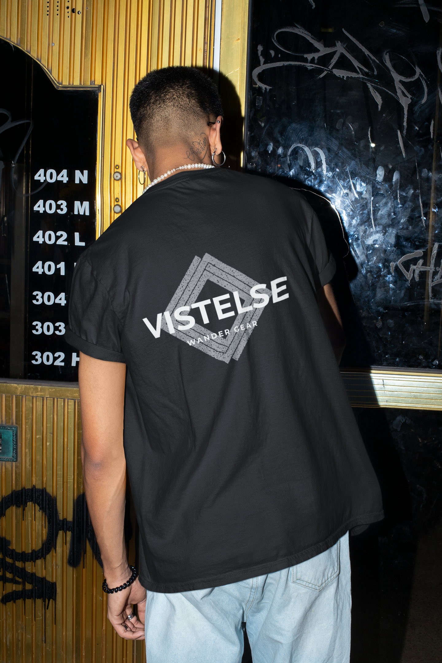 VISTELSE Wander Gear Grey White Unisex T-Shirt
