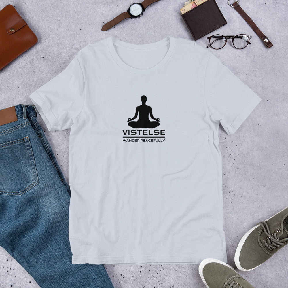 VISTELSE Wander Peacefully Black Unisex T-Shirt