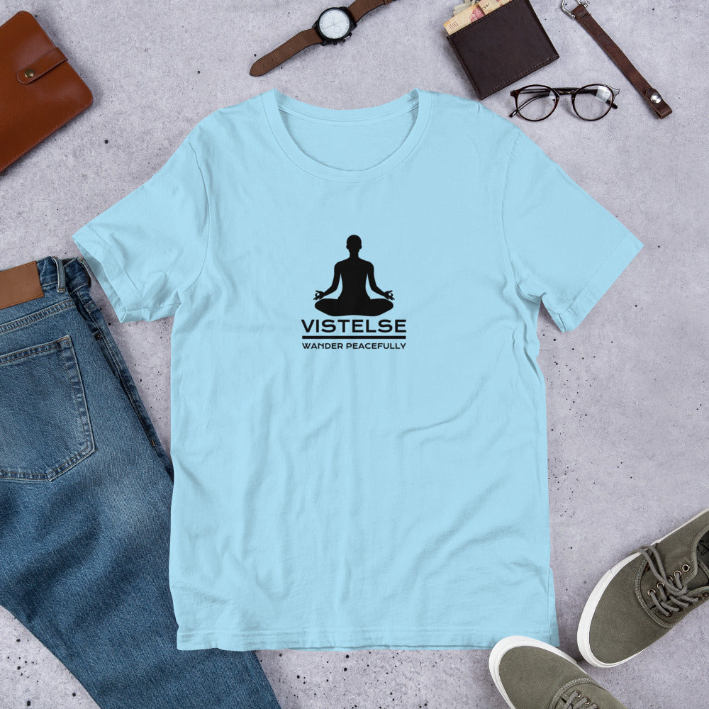 VISTELSE Wander Peacefully Black Unisex T-Shirt