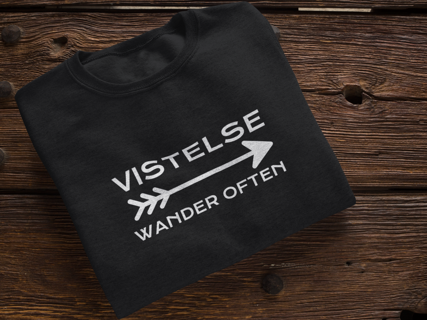 VISTELSE Arrow Logo Embroidered Unisex Crew Sweatshirt