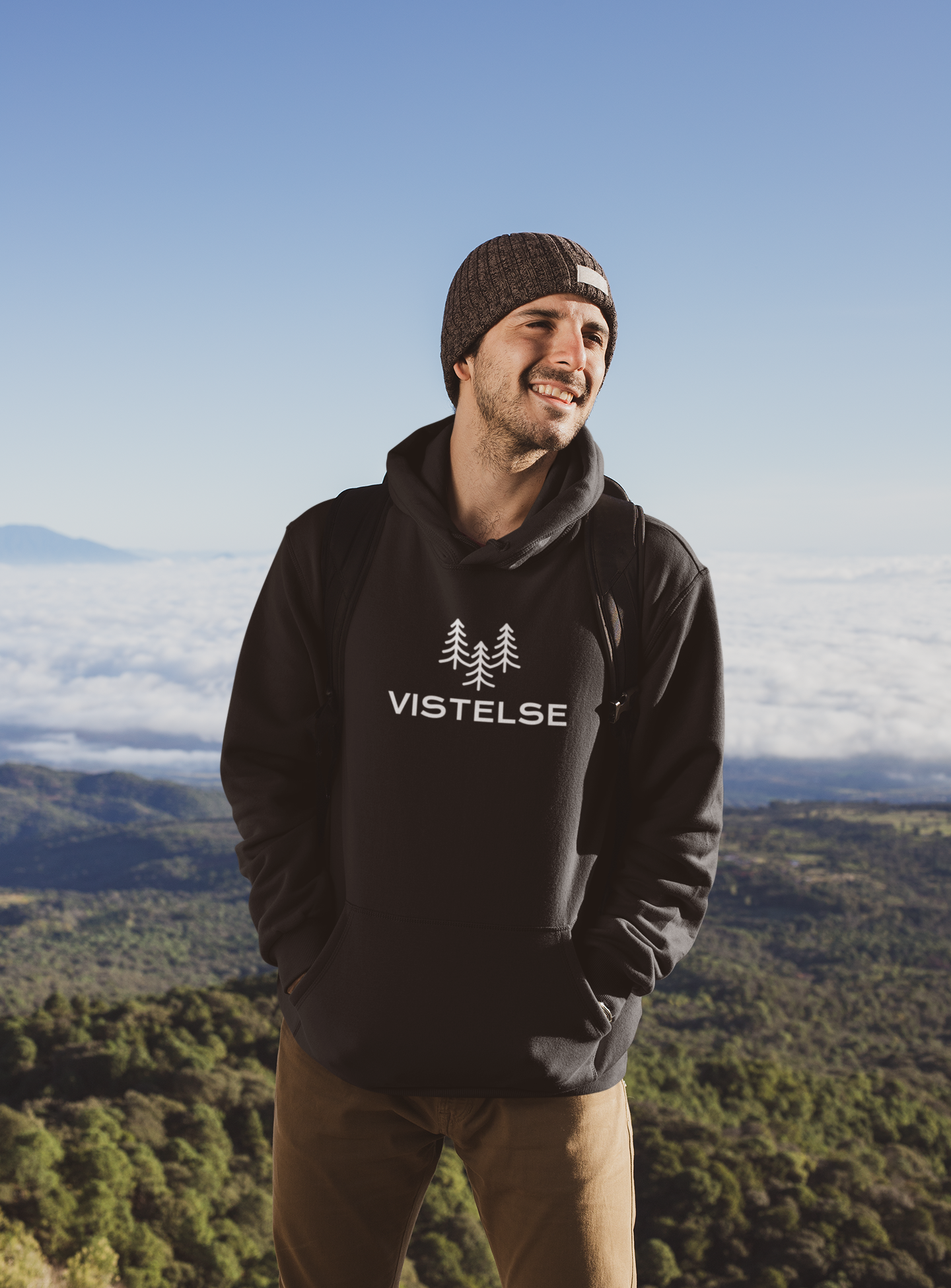 VISTELSE Trees Logo Embroidered Unisex Hoodie