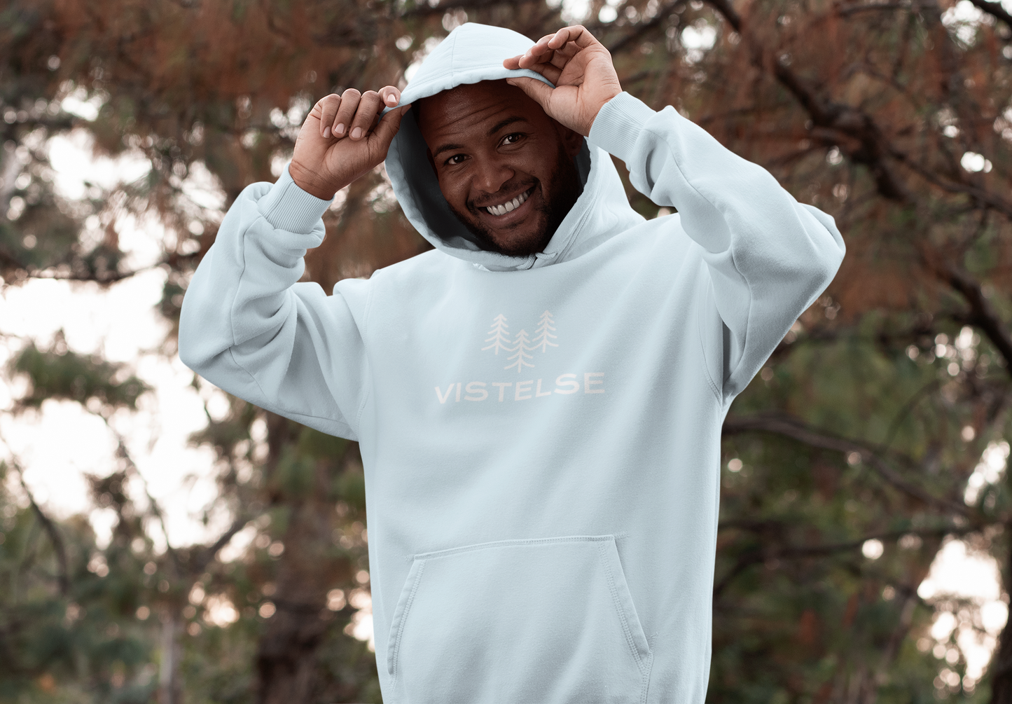 VISTELSE Trees Logo Embroidered Unisex Hoodie
