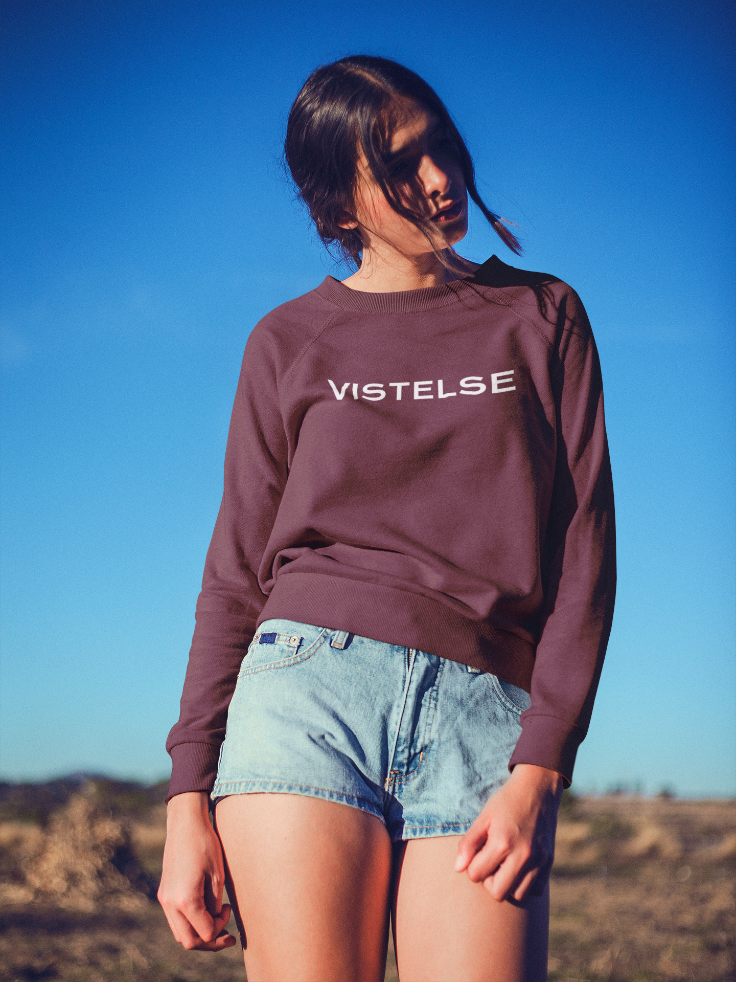 VISTELSE Logo Embroidered Unisex Crew Sweatshirt