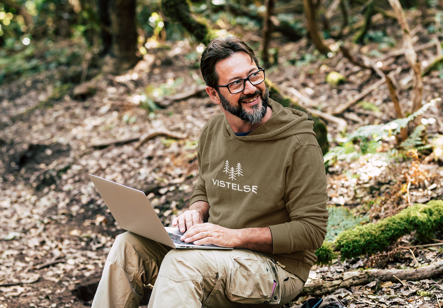 VISTELSE Trees Logo Embroidered Unisex Hoodie
