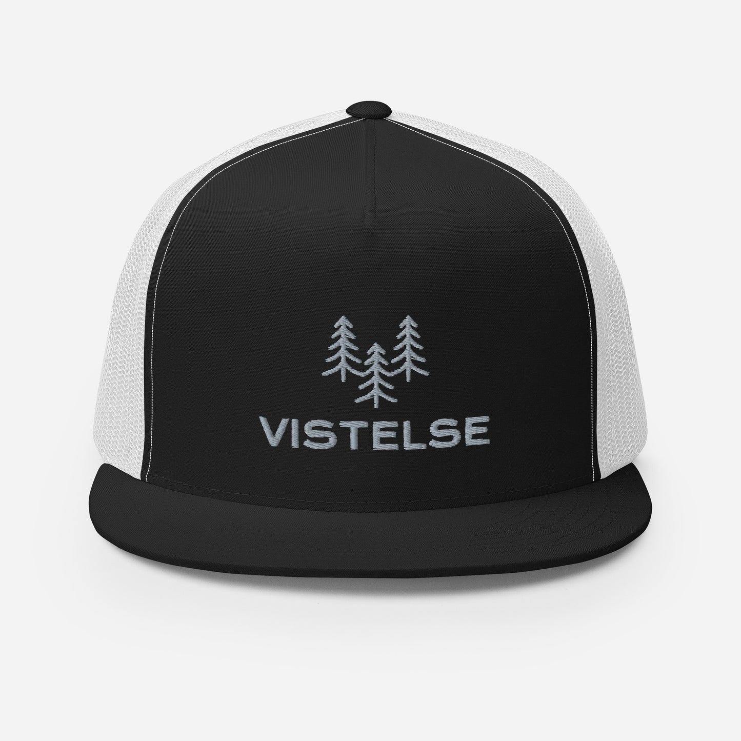 VISTELSE Trees Grey Embroidered Trucker Cap