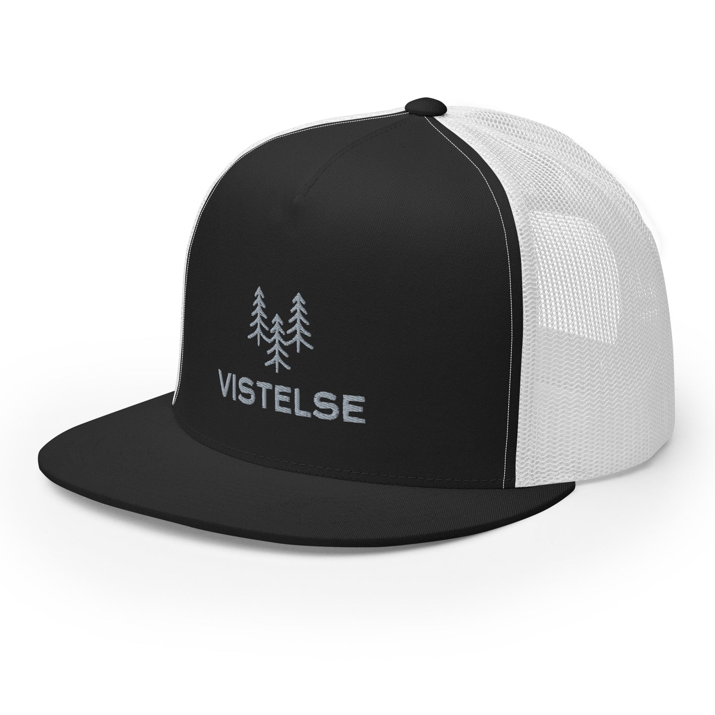 VISTELSE Trees Grey Embroidered Trucker Cap