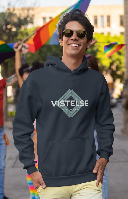 VISTELSE Wander Gear Sea Foam and White Unisex Hoodie