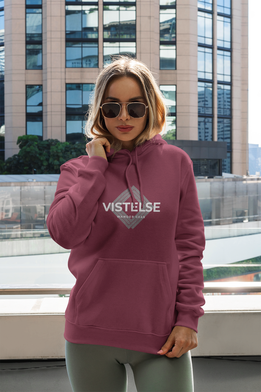 VISTELSE Wander Gear Grey and White Unisex Hoodie