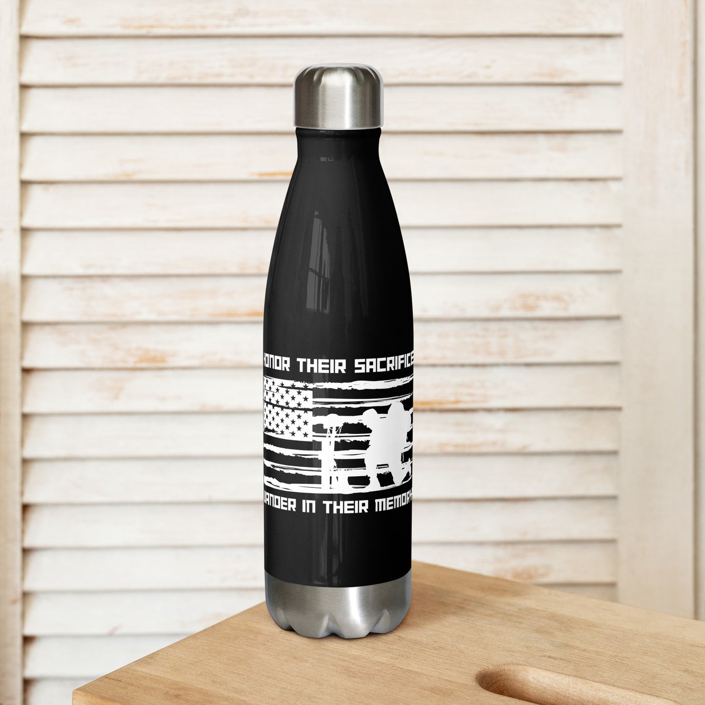 VISTELSE Honor Their Sacrifice Wander In Their Memory Stainless Steel Water Bottle