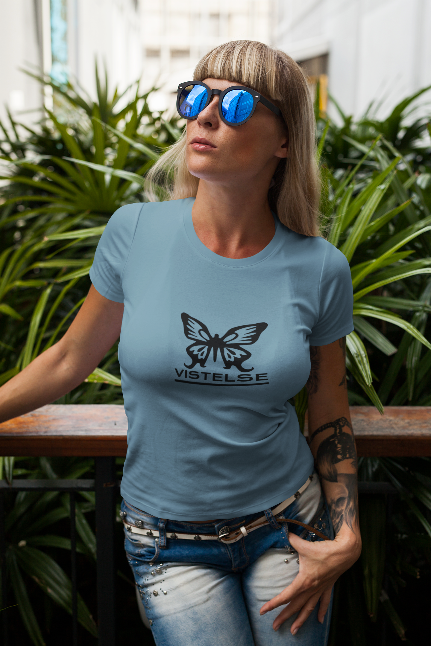 VISTELSE Butterfly Black Unisex T-Shirt