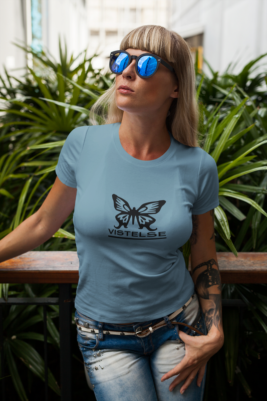 VISTELSE Butterfly Black Unisex T-Shirt