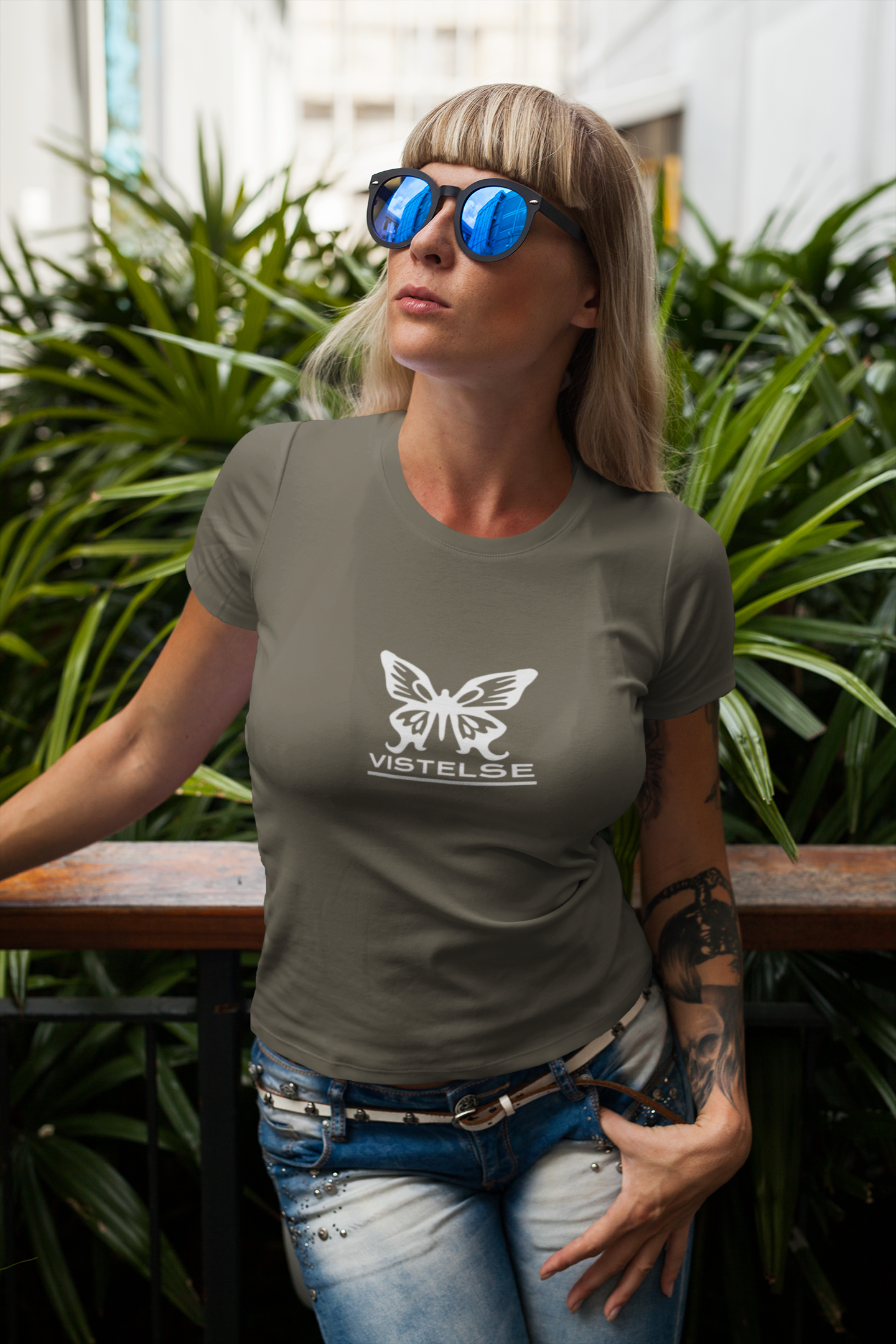 VISTELSE Butterfly White Unisex T-Shirt