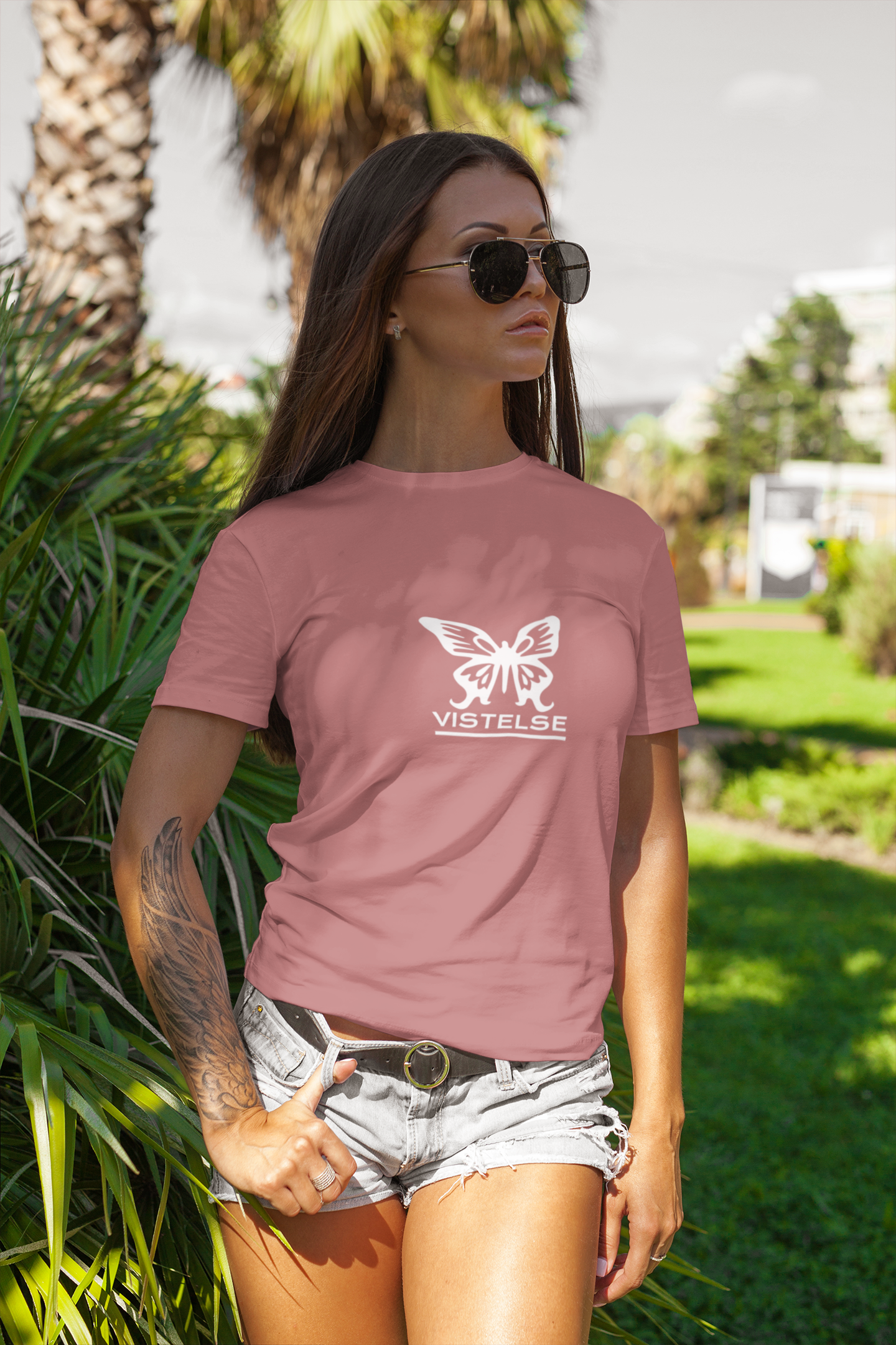 VISTELSE Butterfly White Unisex T-Shirt