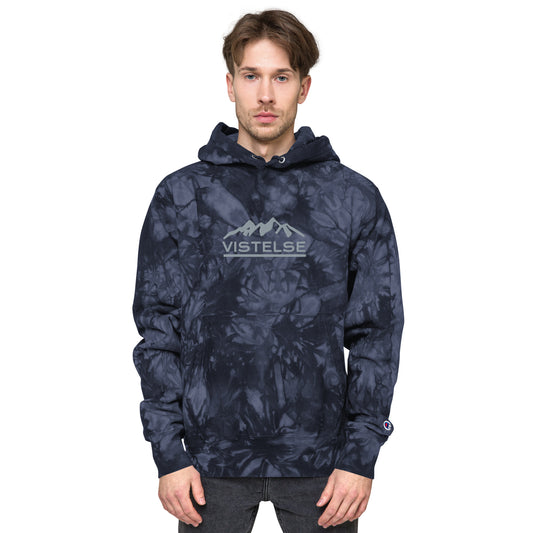 VISTELSE Mountains Logo Unisex Champion Tie-Dye Hoodie