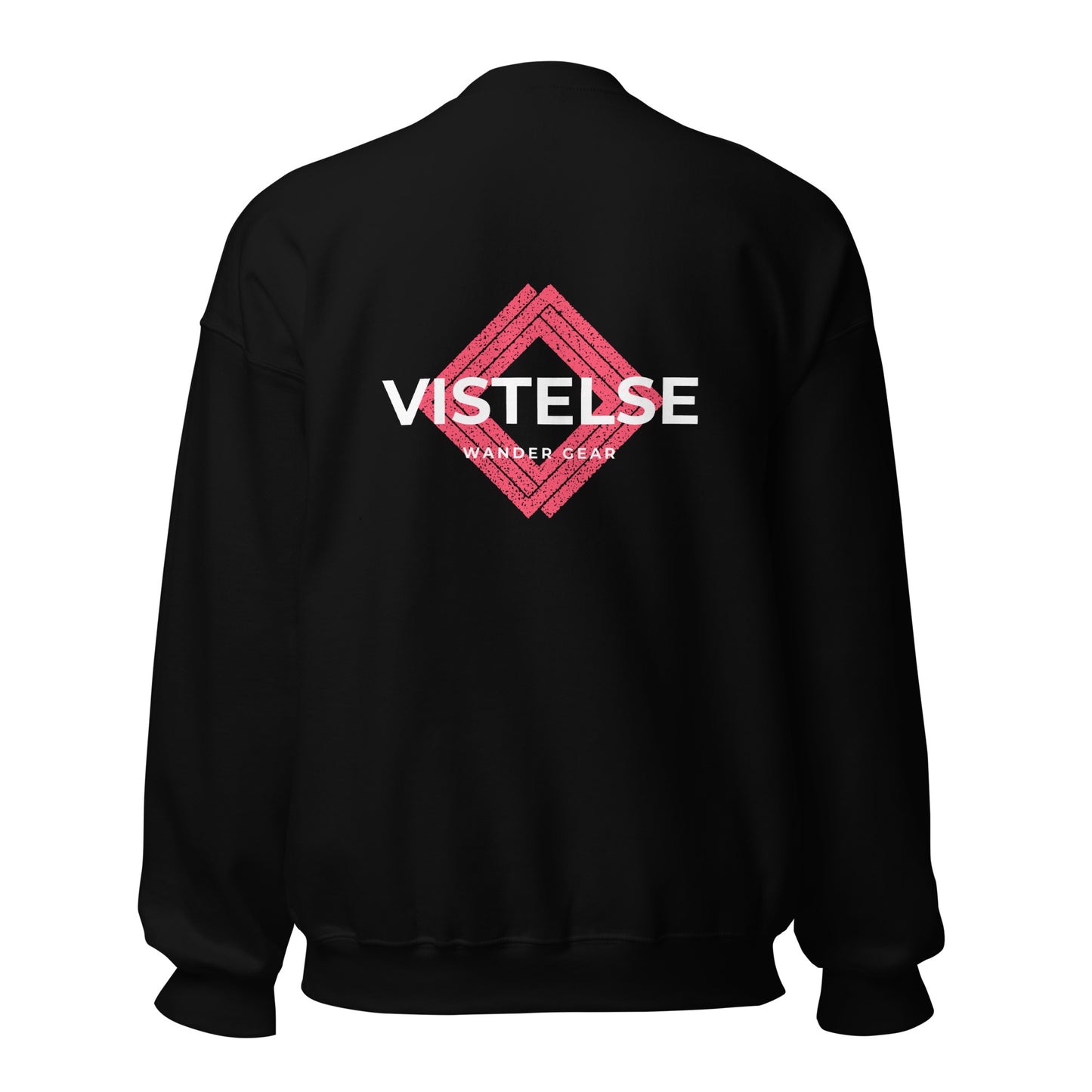 VISTELSE Wander Gear Pink and White Unisex Crew Sweatshirt