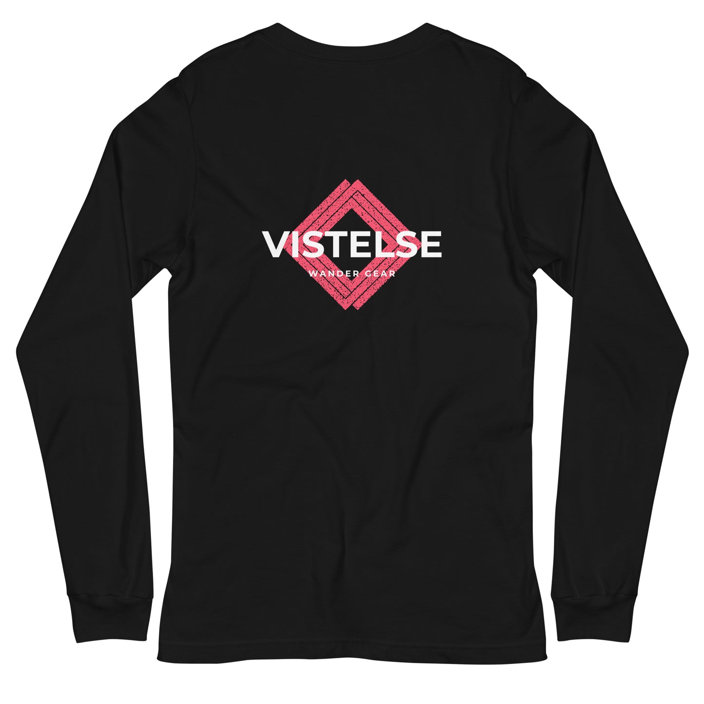 VISTELSE Wander Gear Pink and White Unisex Long Sleeve Tee