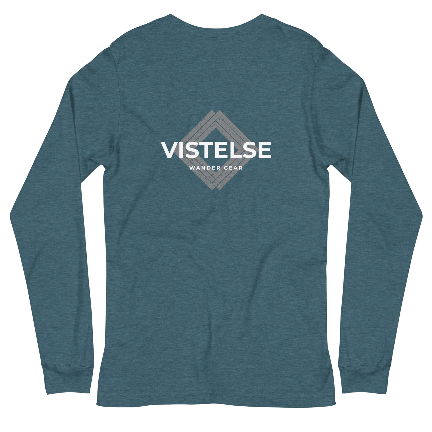 VISTELSE Wander Gear Grey and White Unisex Long Sleeve Tee