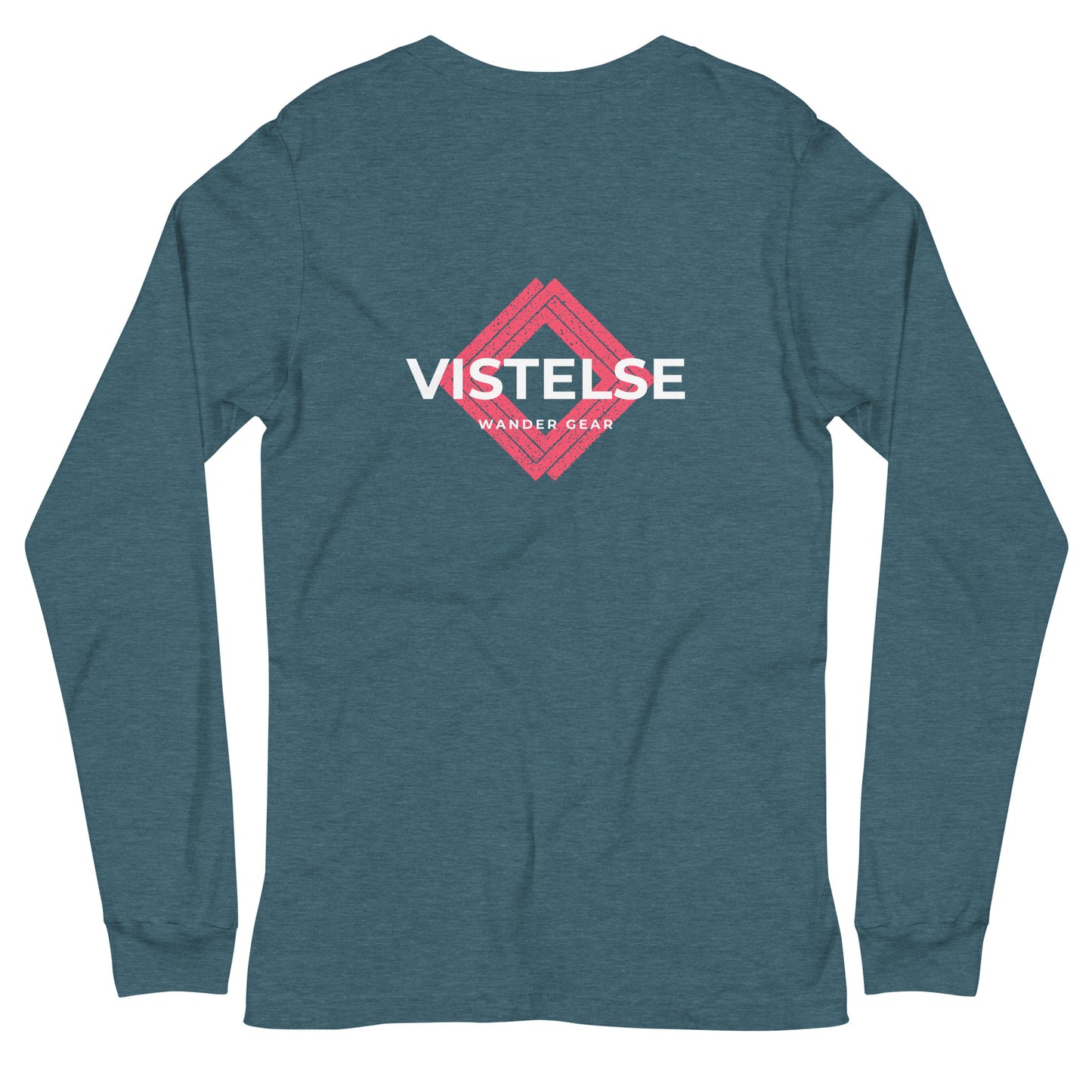 VISTELSE Wander Gear Pink and White Unisex Long Sleeve Tee