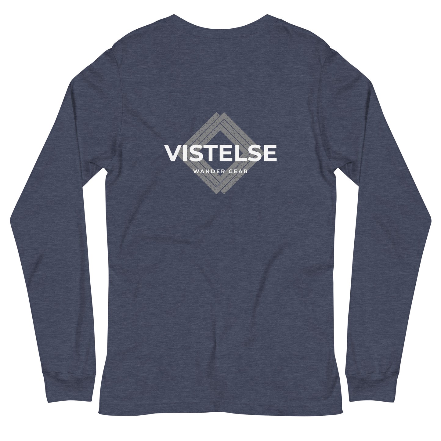 VISTELSE Wander Gear Grey and White Unisex Long Sleeve Tee