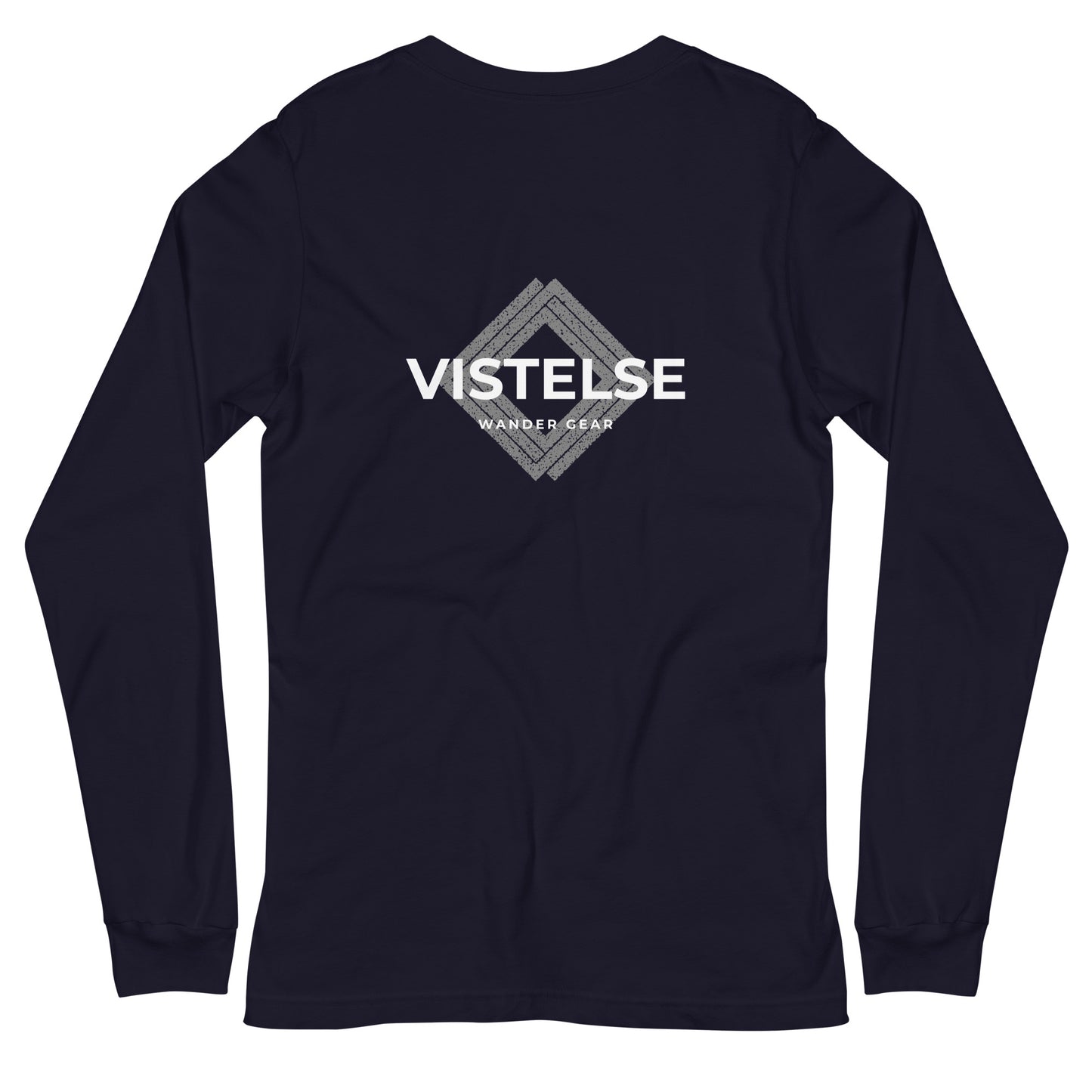 VISTELSE Wander Gear Grey and White Unisex Long Sleeve Tee