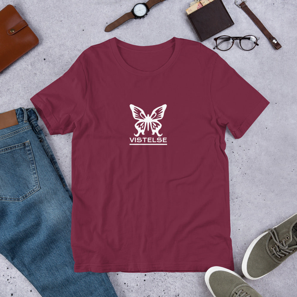 VISTELSE Butterfly White Unisex T-Shirt