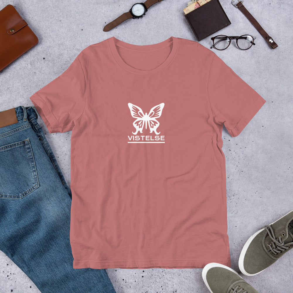 VISTELSE Butterfly White Unisex T-Shirt