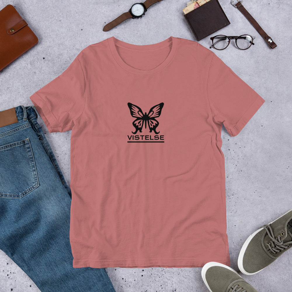 VISTELSE Butterfly Black Unisex T-Shirt