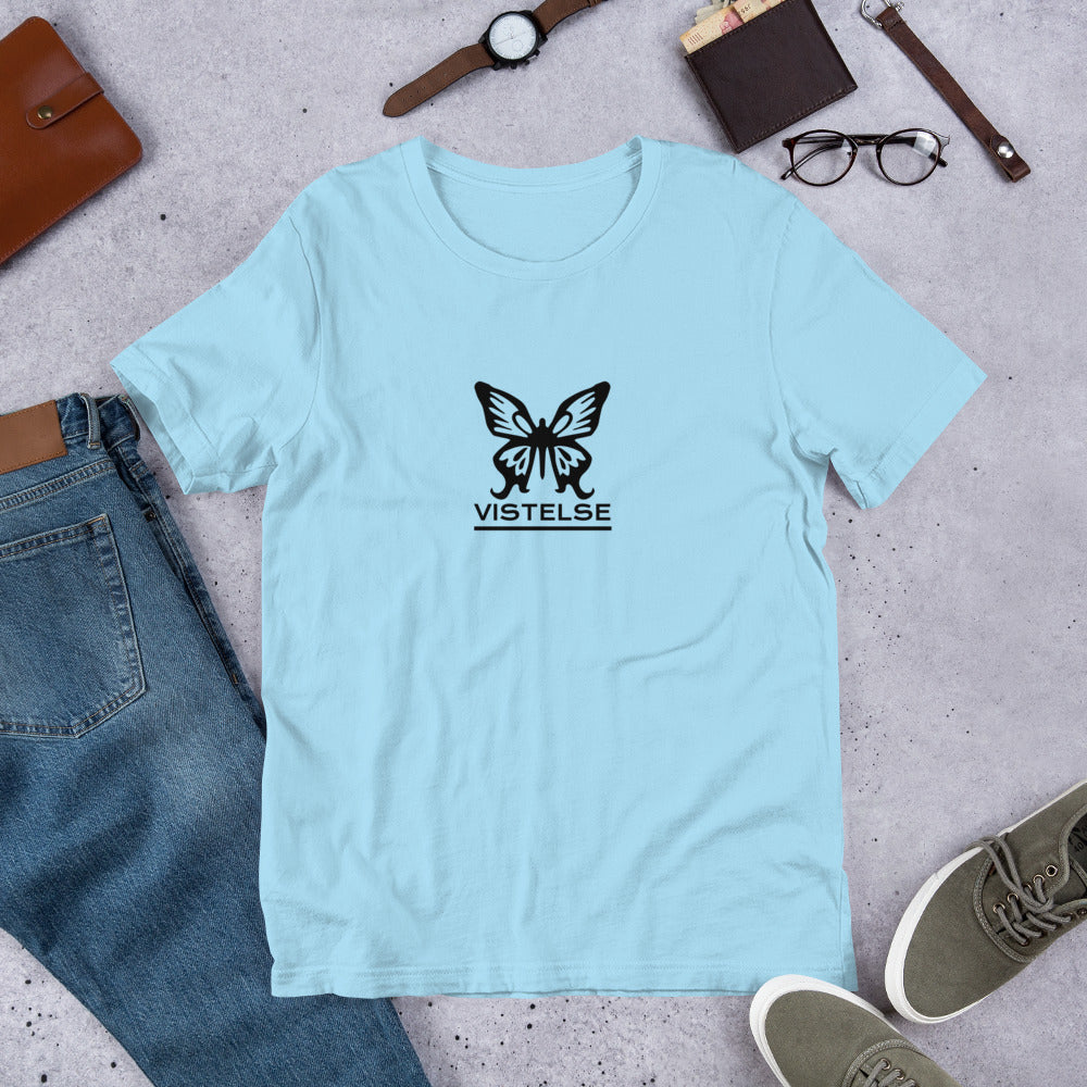 VISTELSE Butterfly Black Unisex T-Shirt