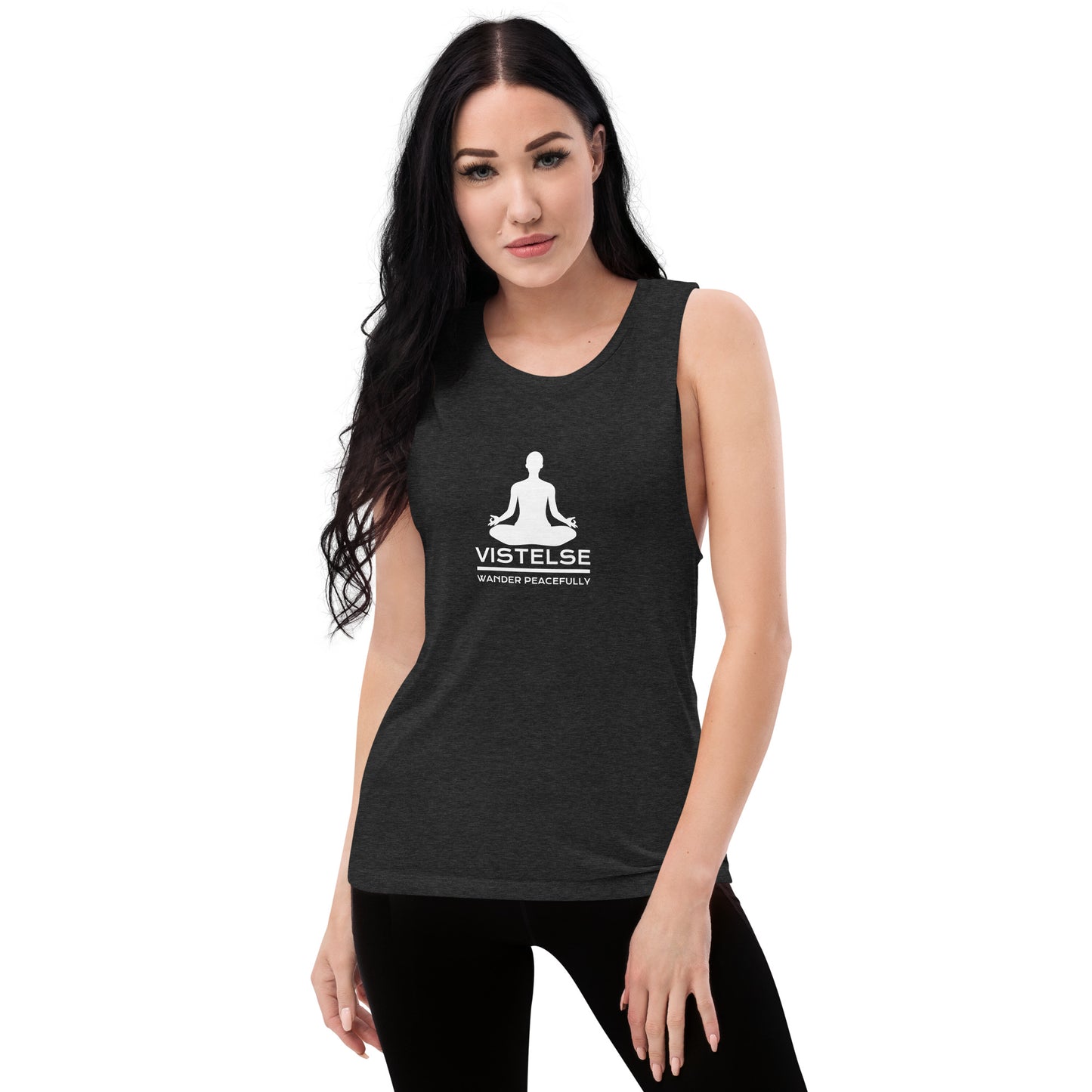 VISTELSE Wander Peacefully White Ladies’ Muscle Tank