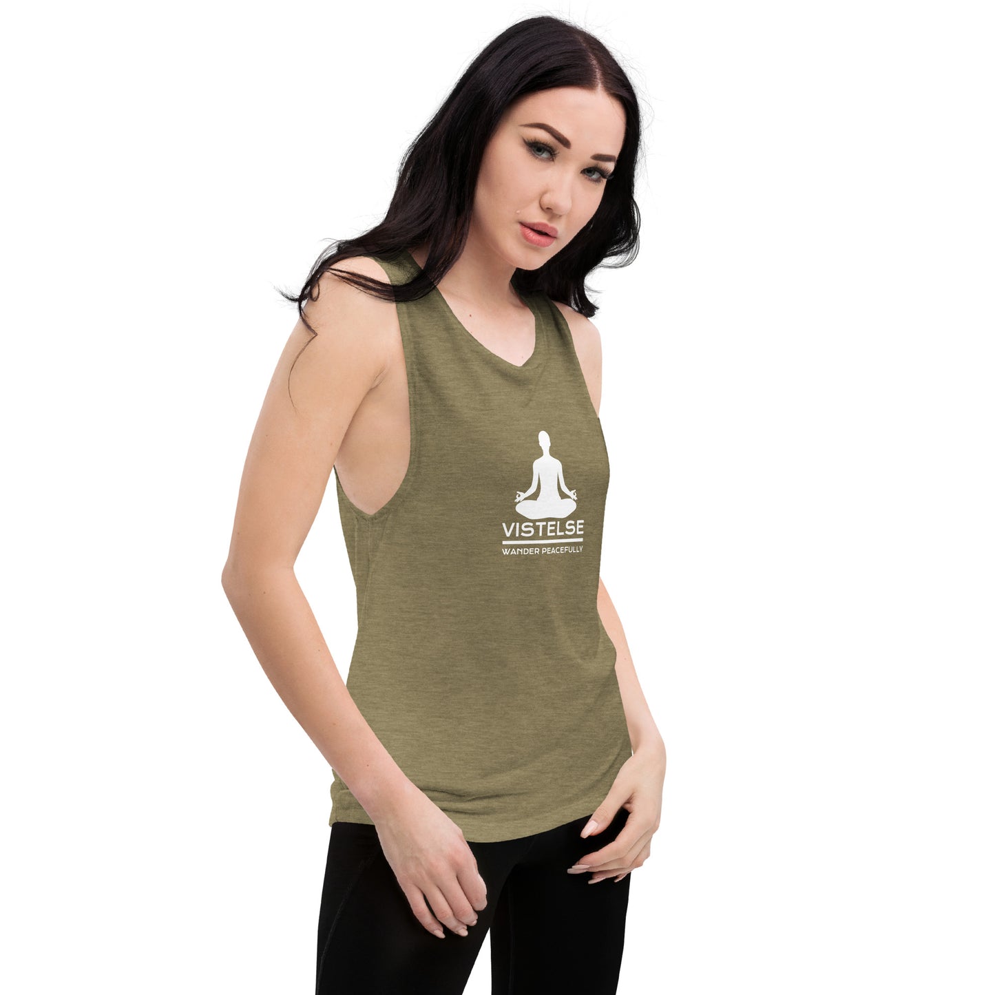 VISTELSE Wander Peacefully White Ladies’ Muscle Tank