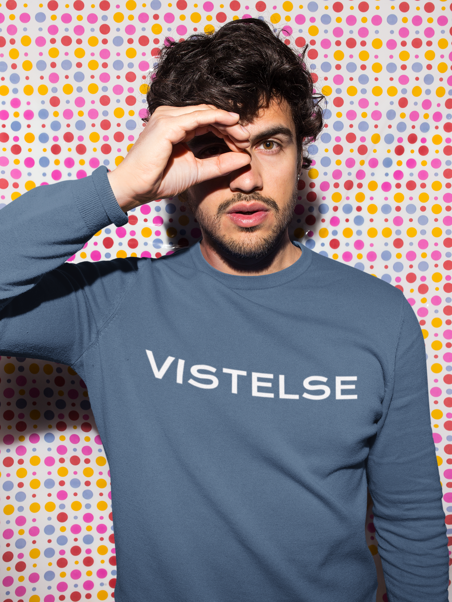 VISTELSE Logo Embroidered Unisex Crew Sweatshirt