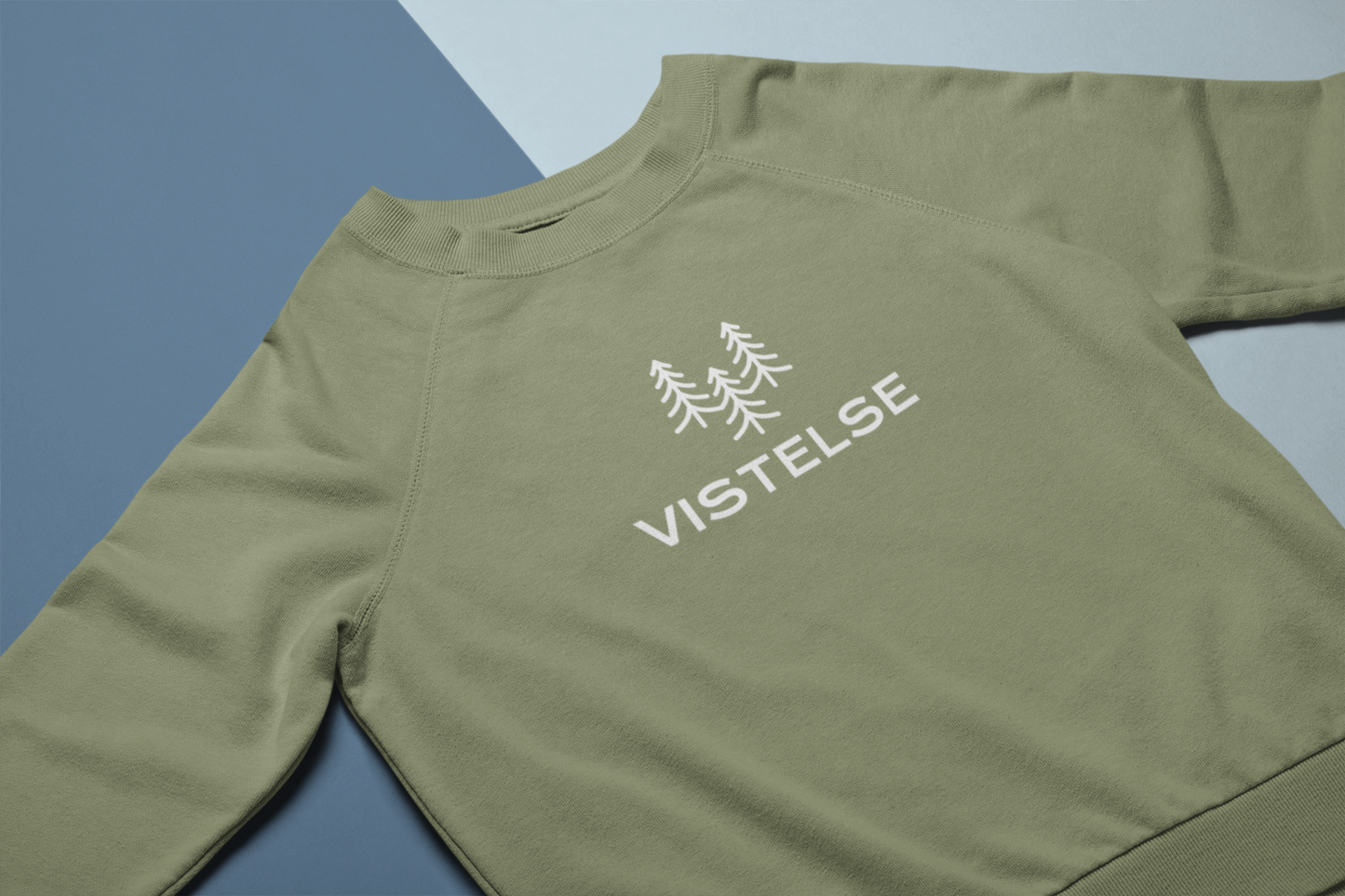 VISTELSE Trees Logo Embroidered Unisex Crew Sweatshirt