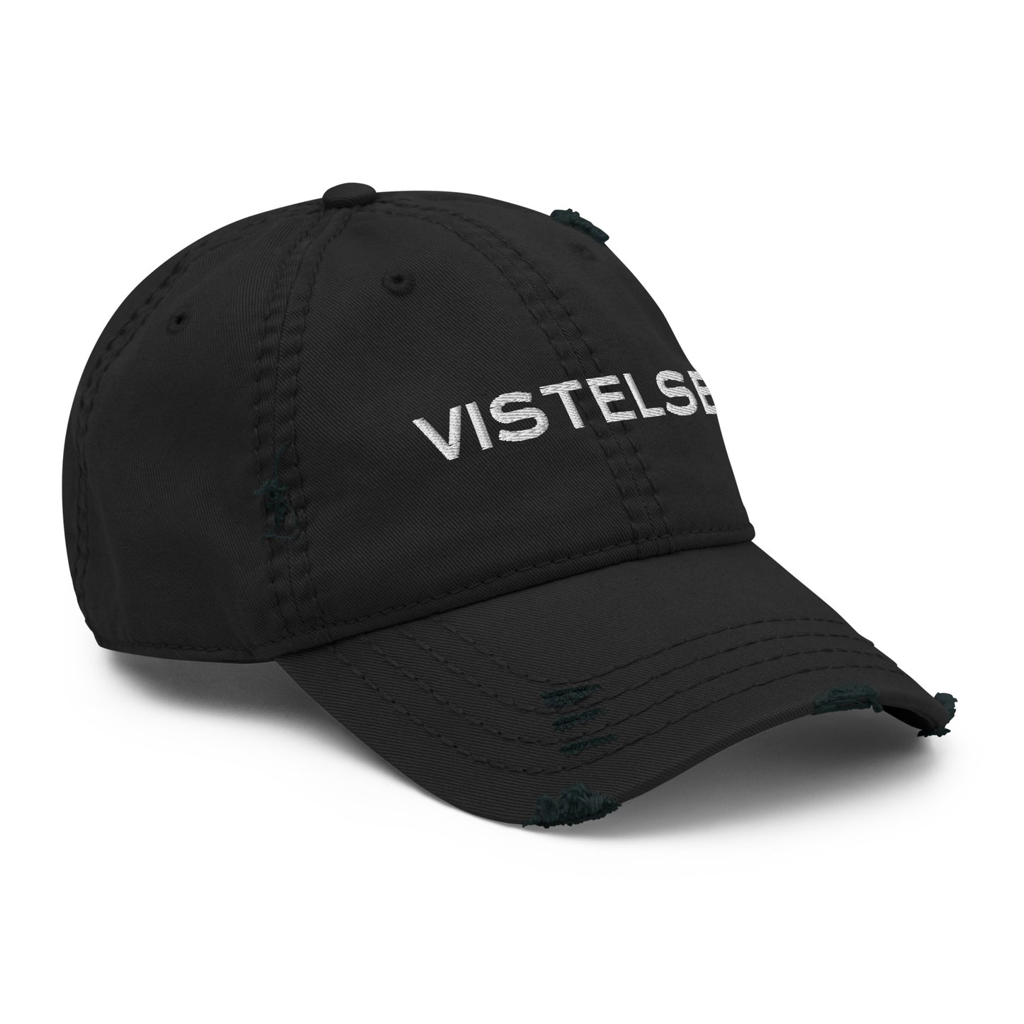 VISTELSE Logo Embroidered Distressed Dad Hat