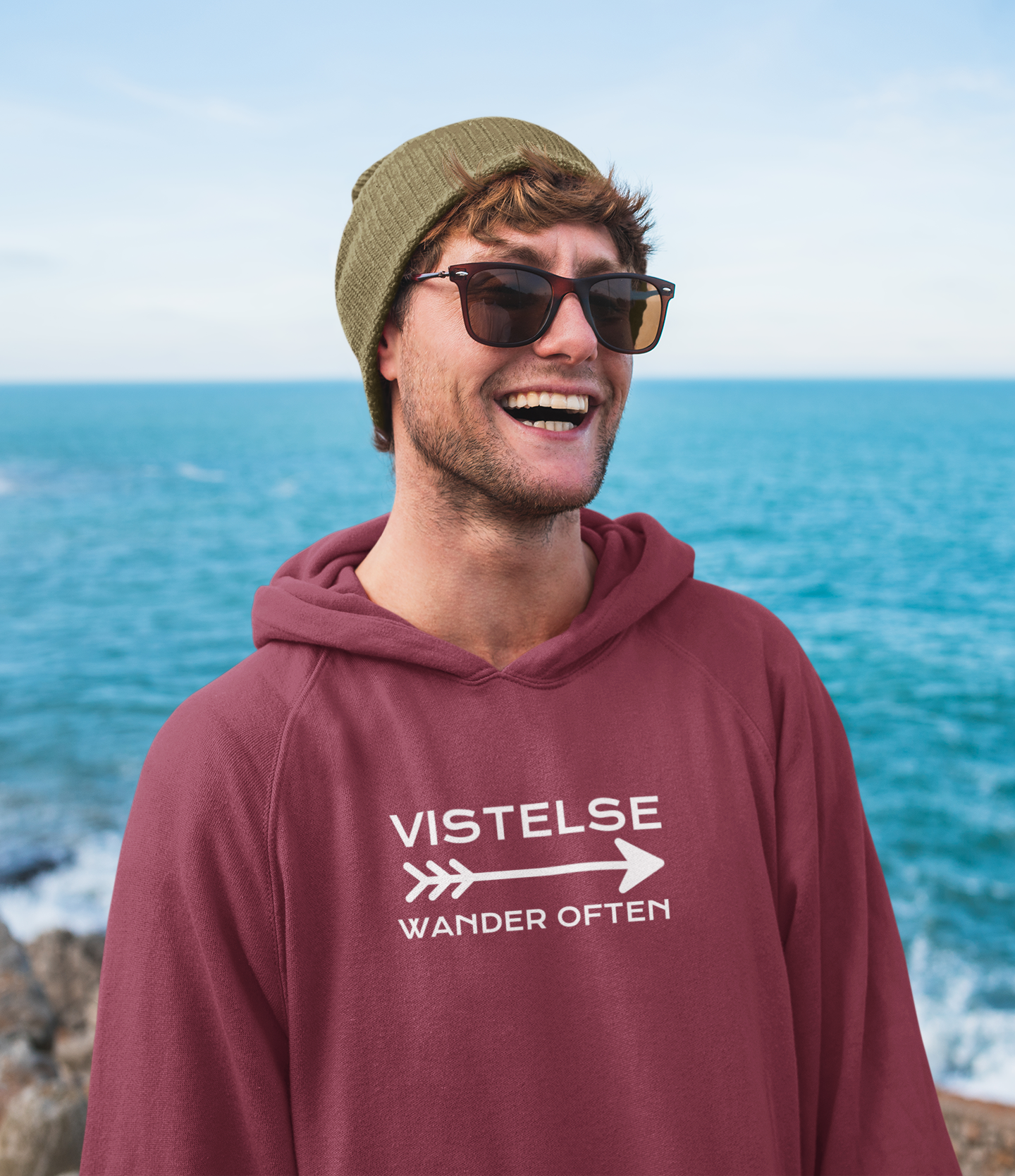 VISTELSE Wander Arrow Embroidered Unisex Hoodie