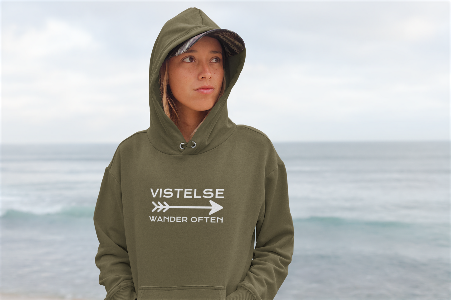 VISTELSE Wander Arrow Embroidered Unisex Hoodie