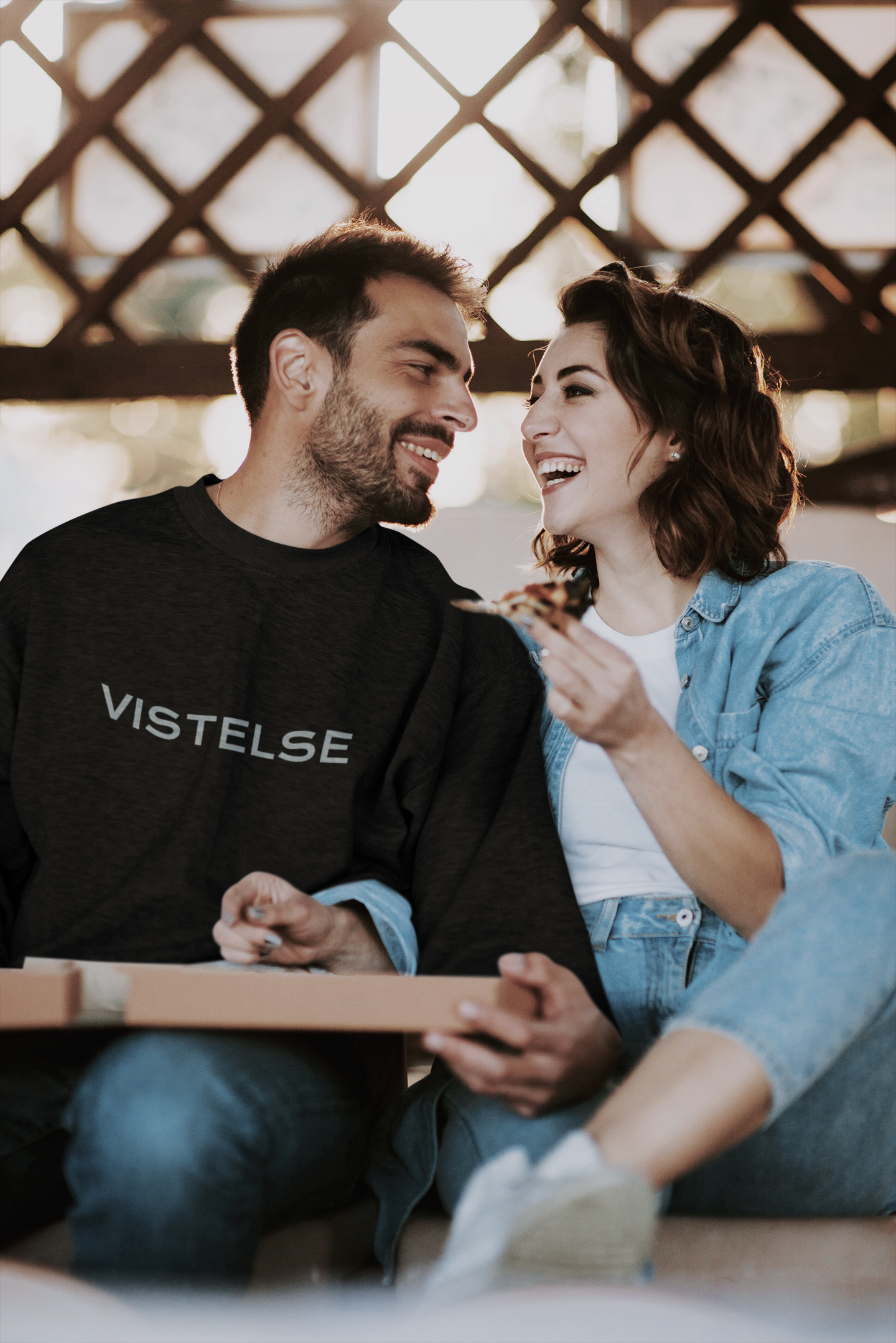 VISTELSE Logo Embroidered Unisex Crew Sweatshirt